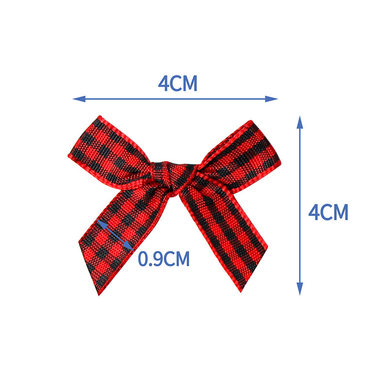plaid ribbon bow