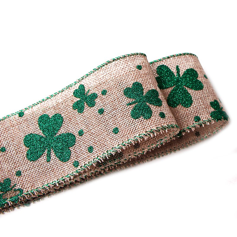 burlap ribbon wired,Irish ribbon,Wired edge ribbon