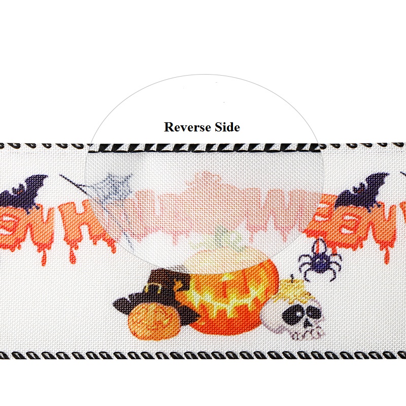 Лента с проволочным краем на Хэллоуин, край с подкладкой из мешковины, лента для праздничного украшения