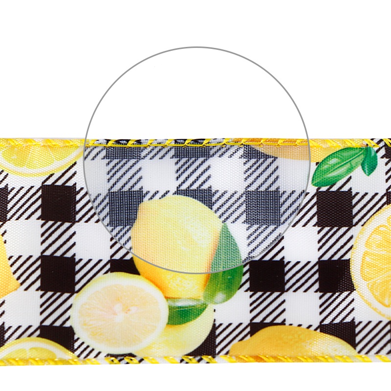 nastro con bordo metallico, nastro di tela da imballaggio primaverile, nastro di tela da imballaggio estivo, nastro di tela da imballaggio al limone