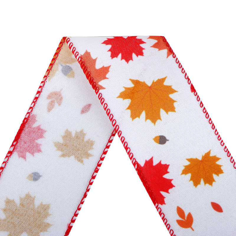 wired burlap ribbon,Fall wired ribbon,Thanksgiving day ribbon,wired ribbon