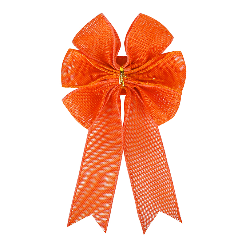 Orange burlap bow,large holiday bow,holiday burlap bow,Thanksgiving ribbon bow
