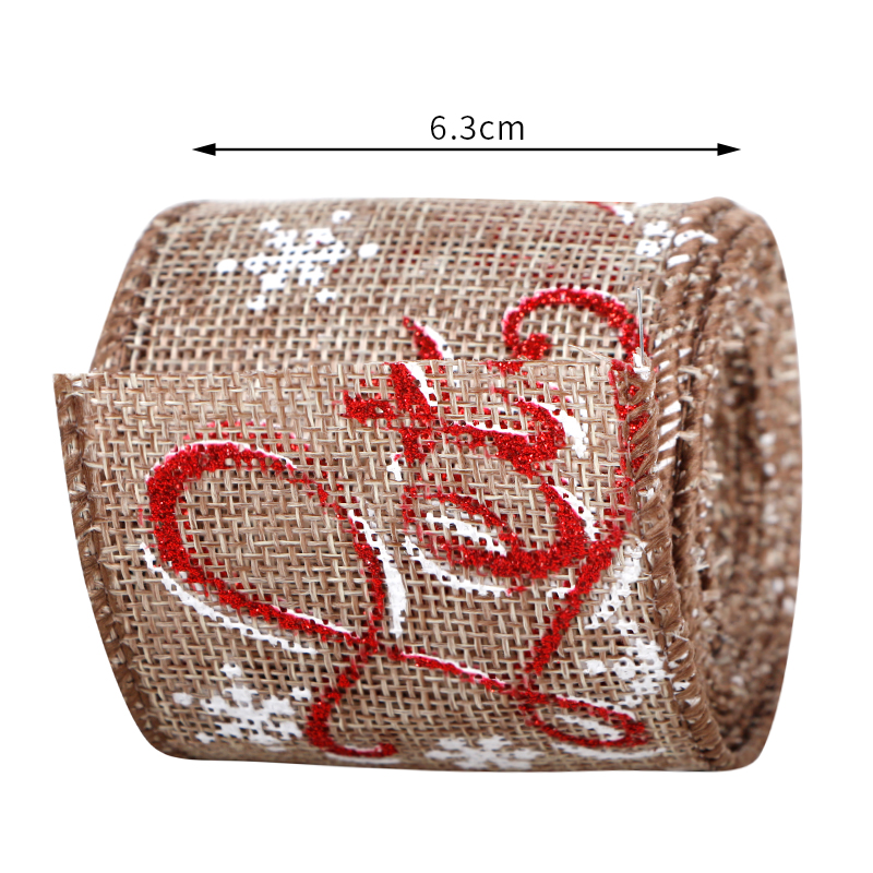 2,5-Zoll-Weihnachtsband, Drahtband, Weihnachtsbaumbänder