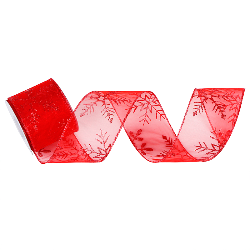 wired edge organza ribbon,Christmas wired edge ribbon,red organza ribbon,organza wired ribbon