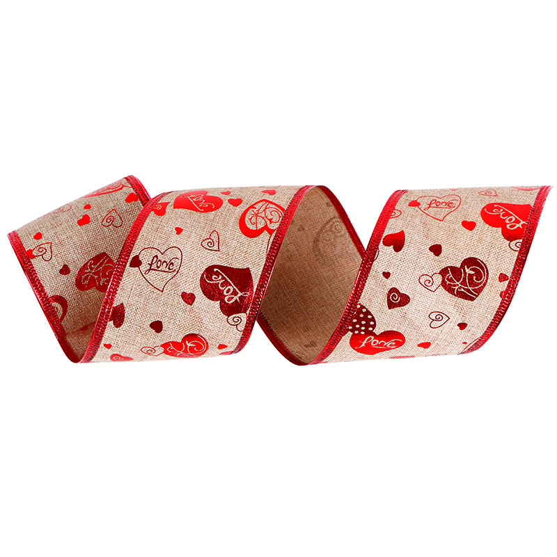 2.5 inch Valentines ribbon,2.5 inch wired ribbon,wired ribbon wholesale,wired edge ribbons