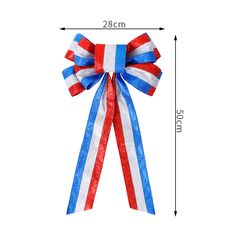 Patriotic ribbon bows,burlap ribbon bow,wholesale ribbon bows