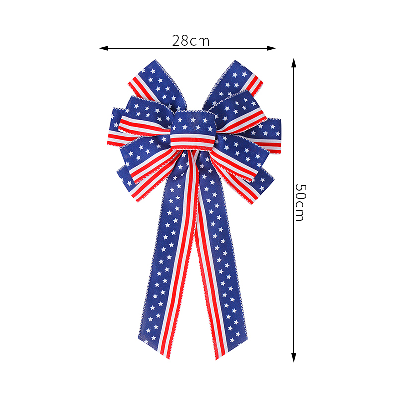 Patriotic ribbon bows,burlap ribbon bow,wholesale ribbon bows