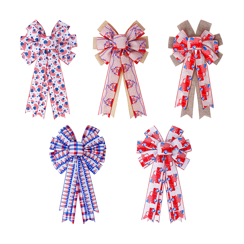 American flag bows