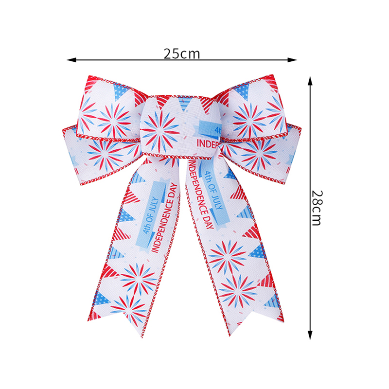 burlap ribbon bows,holiday decorative bows,American flag bows