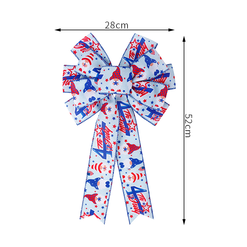 burlap ribbon bows,holiday decorative bows,American flag bows