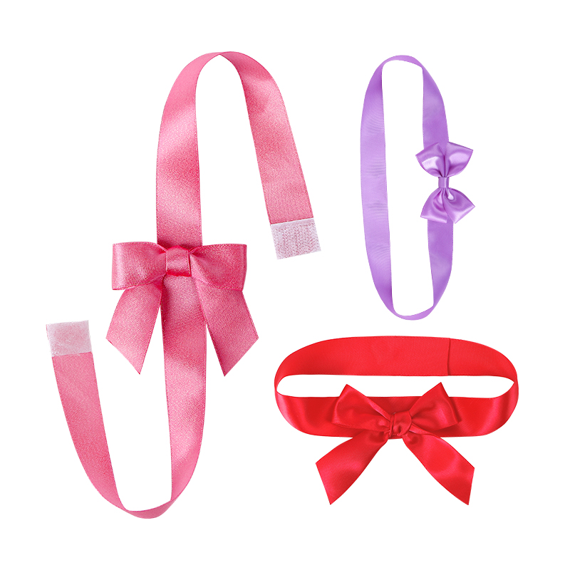 satin gift bows,ribbon bows with elastic loop,gift packing bows