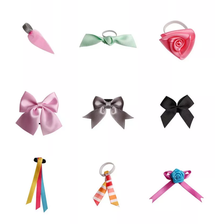 ribbon bow with elastic loop.wholesale gift ribbon bow