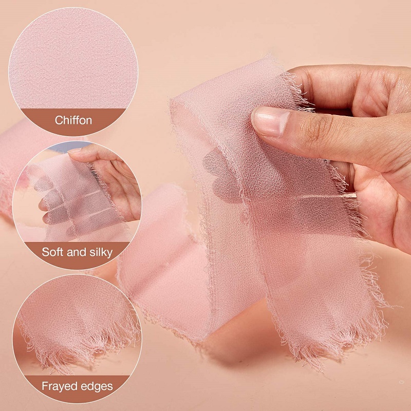 Frayed Edged Chiffon Ribbon UK