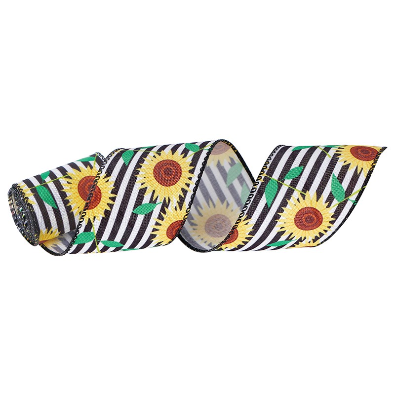 Sunflower Wired Edge Ribbons