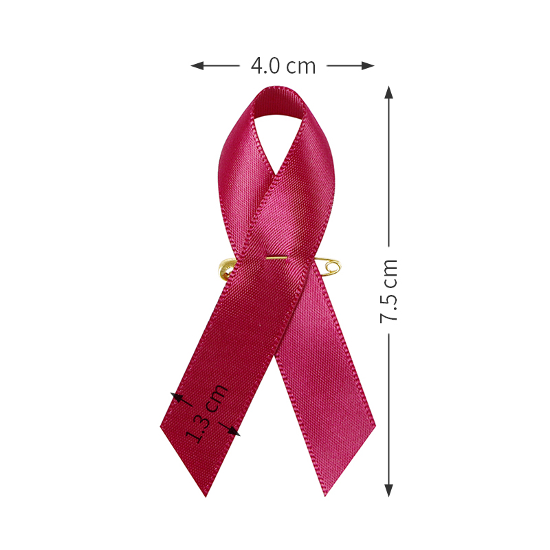 satin ribbon pin,awarensss pin ribbon,wholesale awareness ribbon
