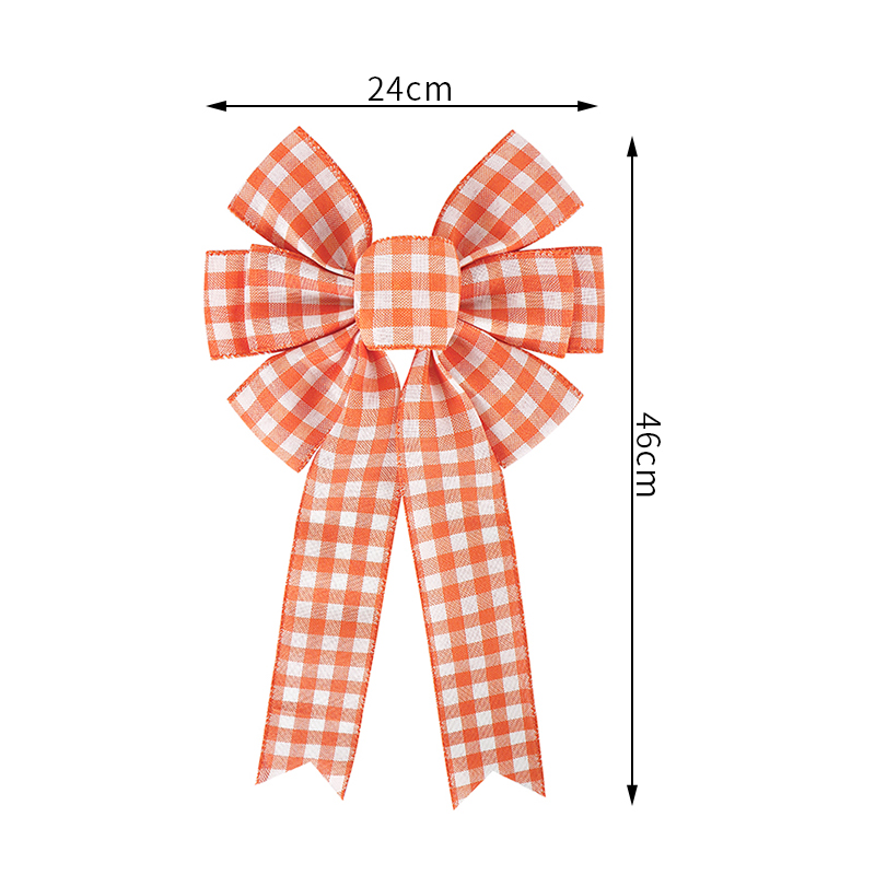 plaid ribbon bow