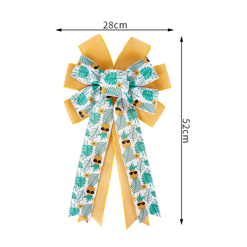 sunflower ribbon bows,summer ribbon bow,spring ribbon bow,wholesale burlap ribbon bow