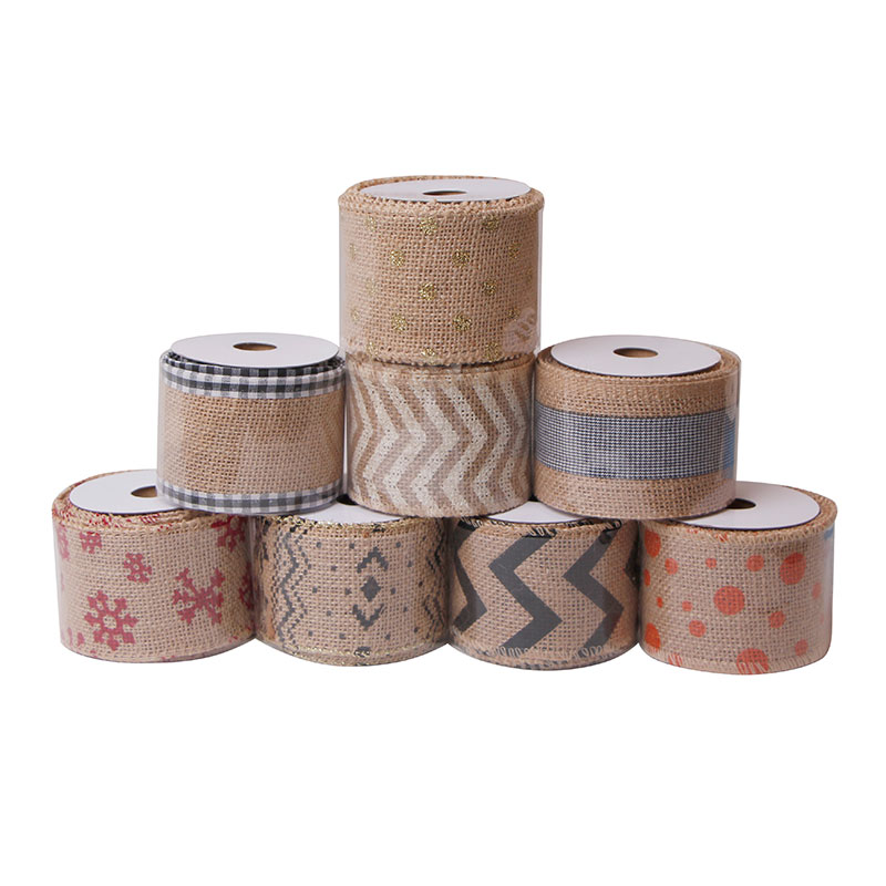 burlap wired ribbon