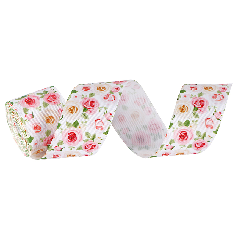 cinta con estampado de flores, cinta de grosgrain personalizada, cinta con motivos florales