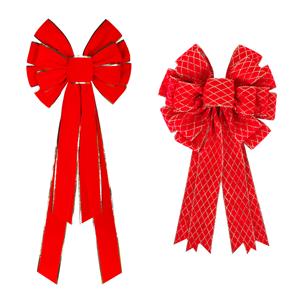 Groothandel Red Velvet Christmas Bows Holiday Christmas Bows Kerstkransen Decoratie: