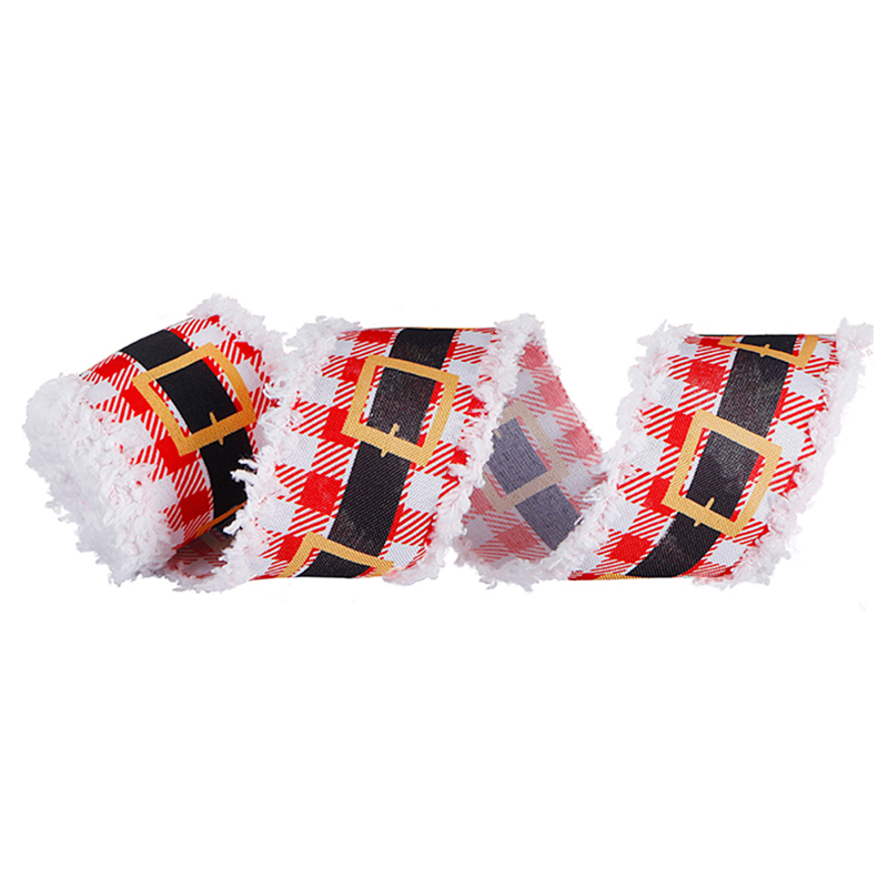 Christmas Wired Edge Ribbons,Christmas Wrapping Ribbon,2.5 inch wired ribbon
