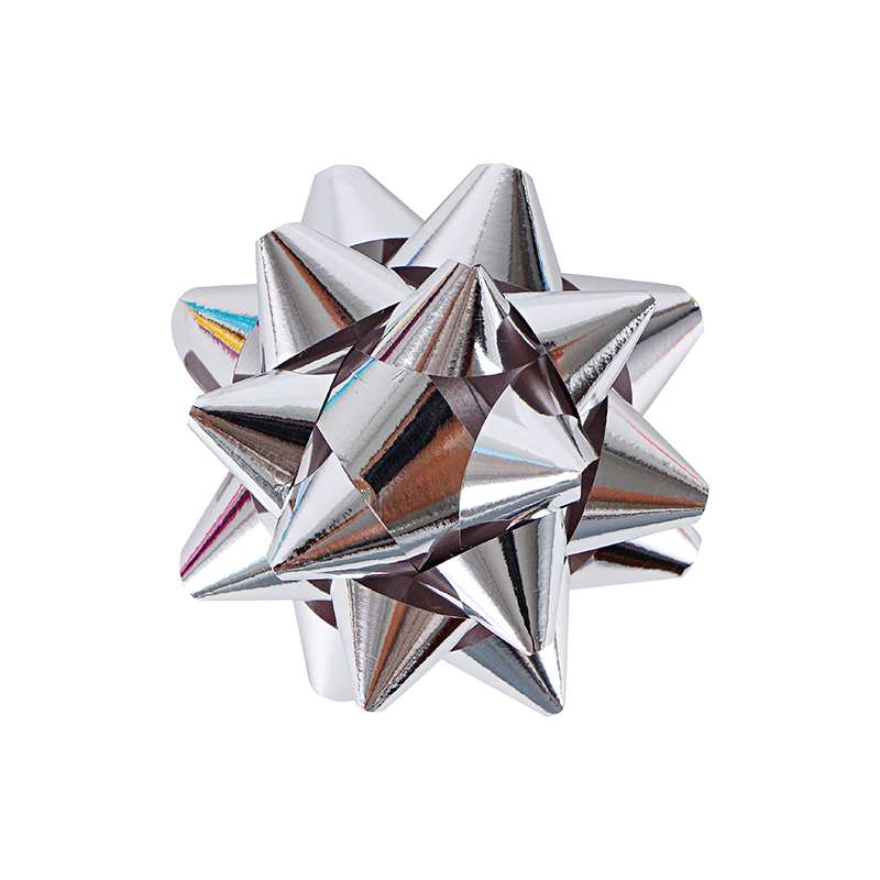 Lazo de papel de regalo de polipropileno multicolor, lazo de estrella para Navidad y decoración de fiestas