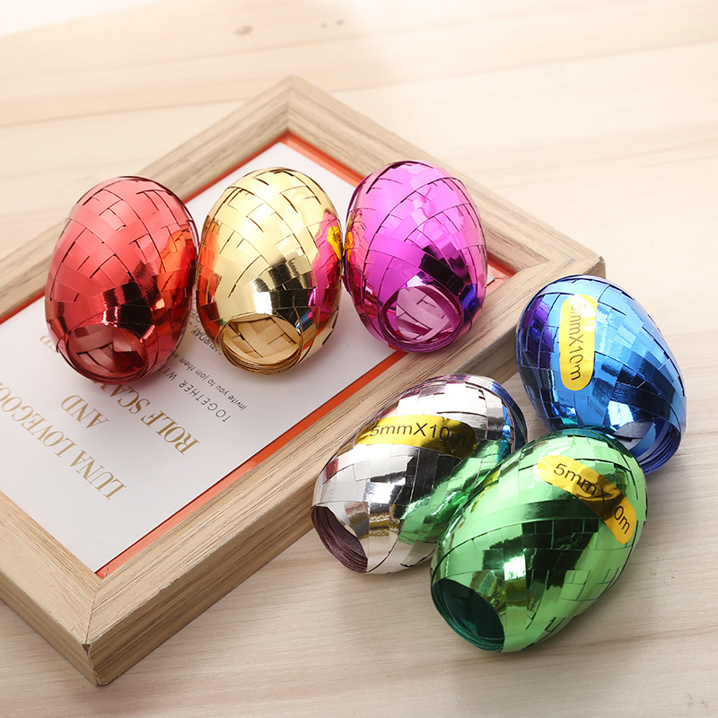 5 mm * 10 m mehrfarbiges Kräuselband-Ei für Weihnachts-Erntedank-Hochzeitsfest-Dekoration