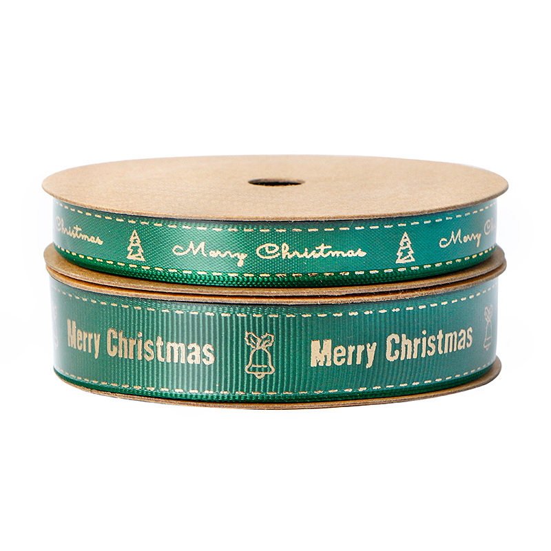 Weihnachtsband Weihnachtsband Grosgrain 25mm Siebdruck