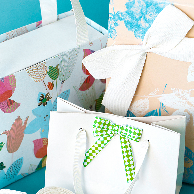 Eco-friendly Paper ribbon for the gift packaging