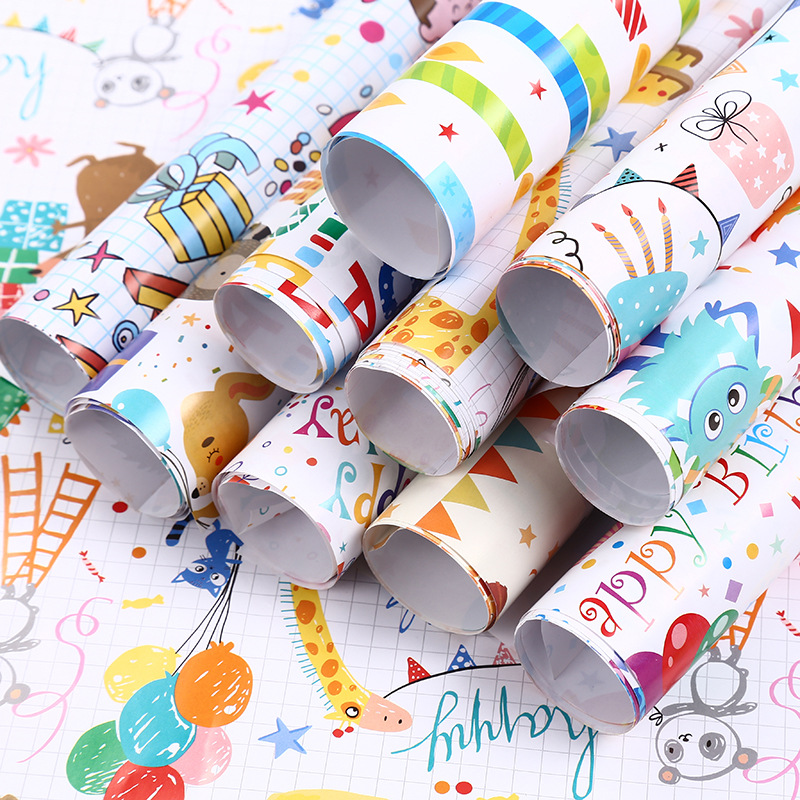Gift wrapping paper for birthday