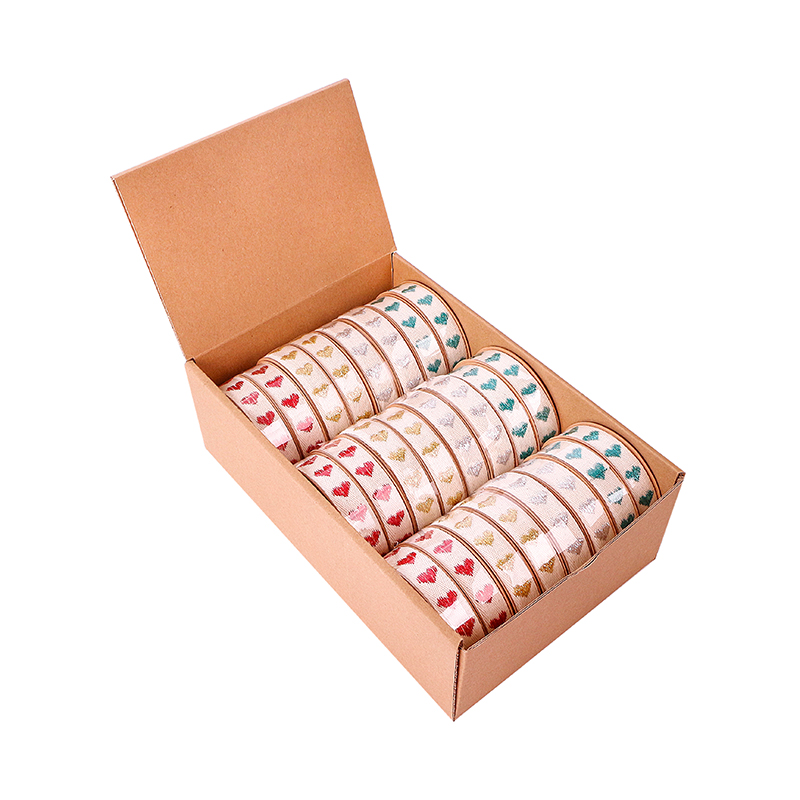 24 Stück Baumwoll-Herzbänder mit Kleinverpackung
