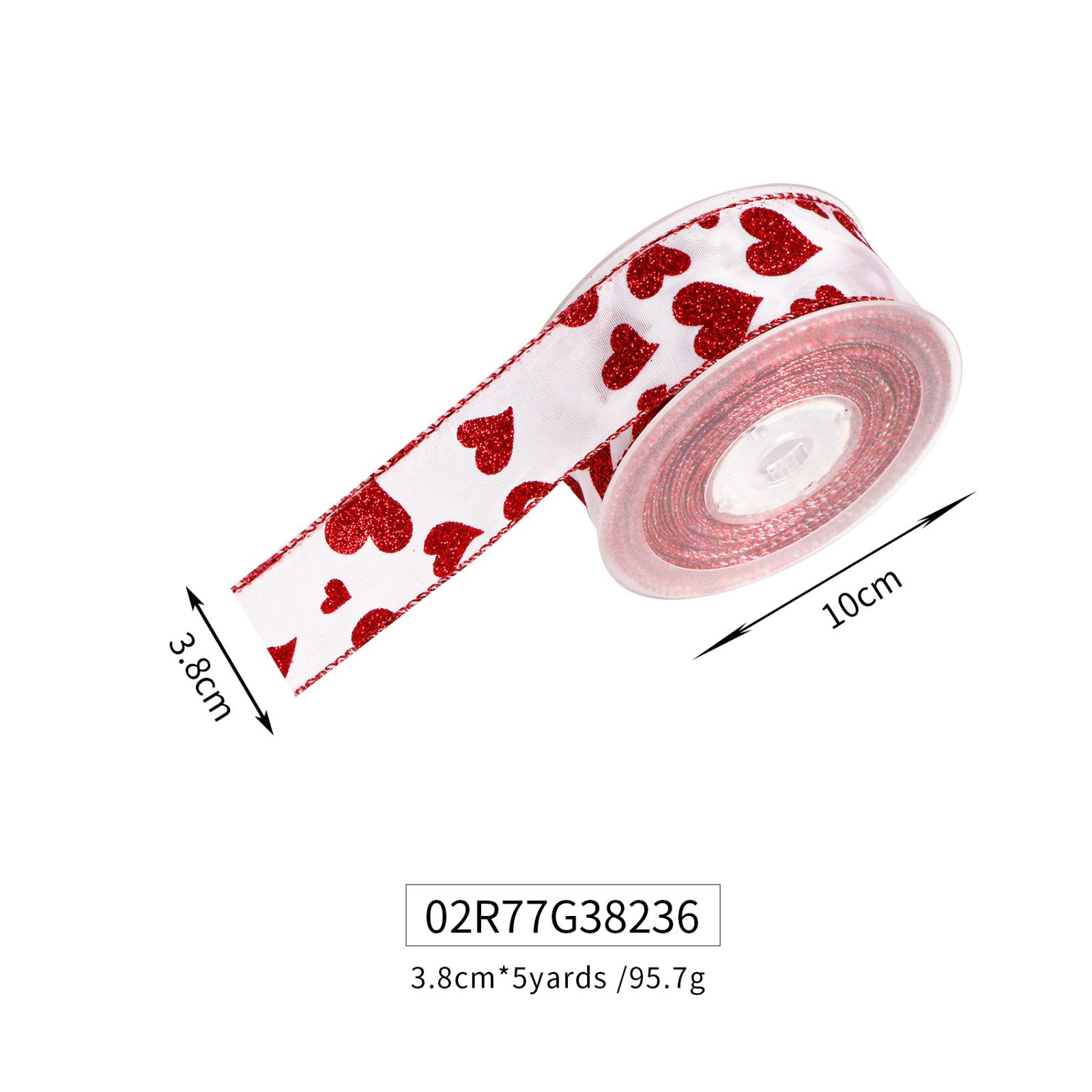Happy Valentines wire edge ribbons hot seller 