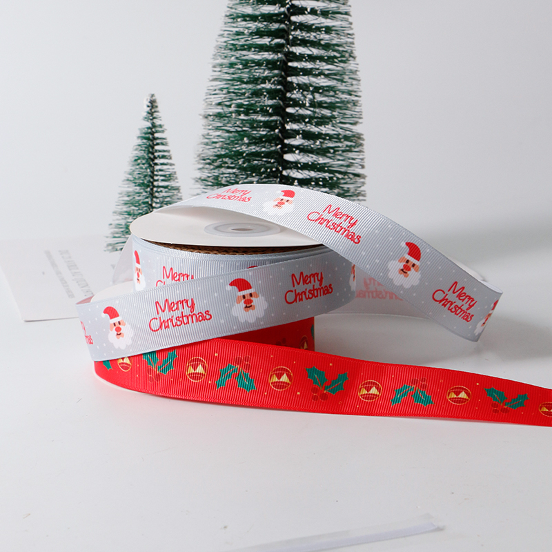 Christmas Grosgrain printed ribbon 