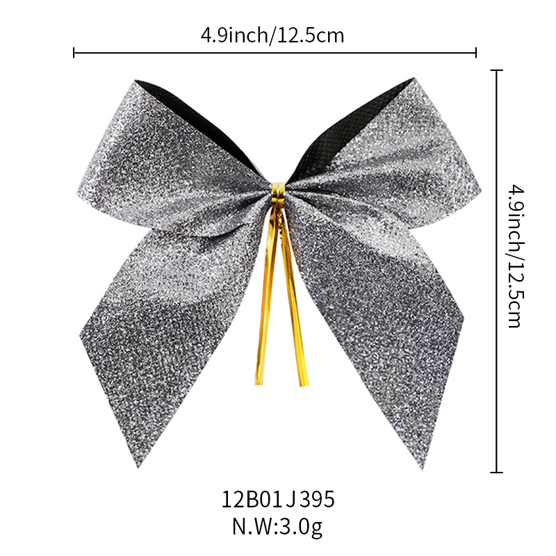 Glitter fabric ribbon bows Christmas bows deco