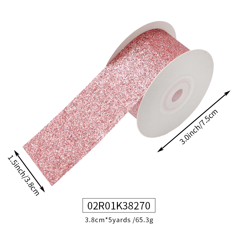 valentines sparkle ribbon 1.5inch 38mm