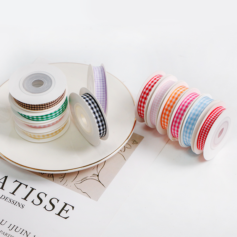 Natural Gingham Ribbon Roll Packing