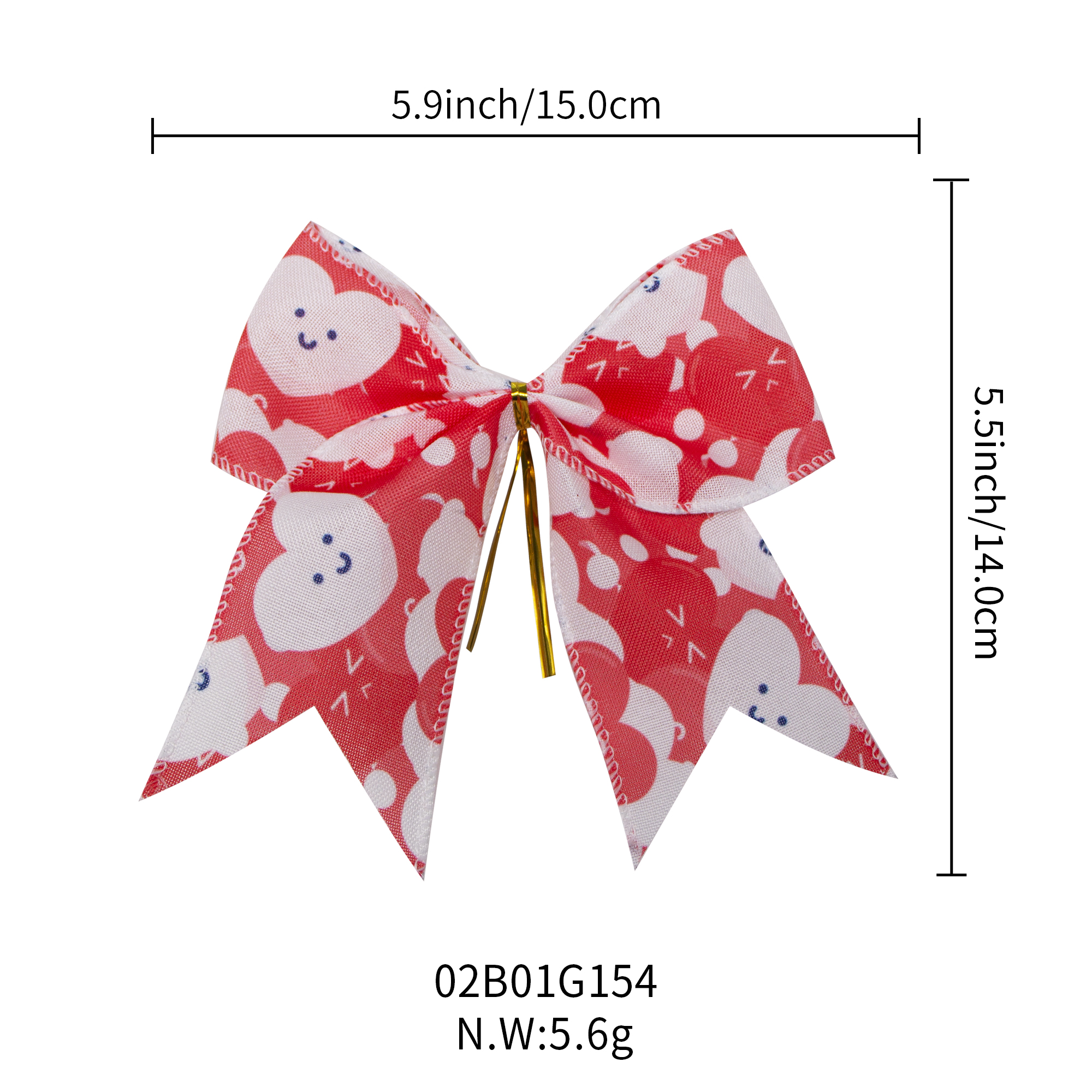 Valentines ribbn bow Wired edge bow