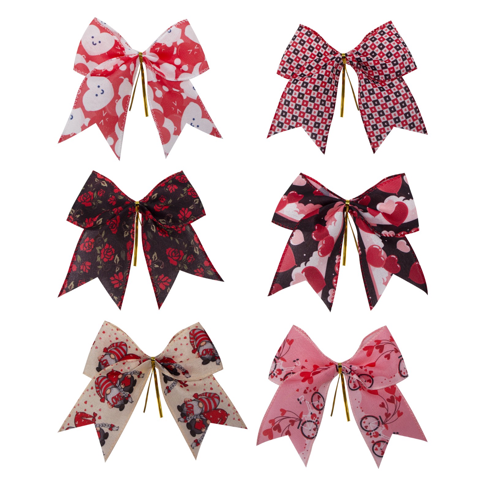 Valentines ribbn bow Wired edge bow