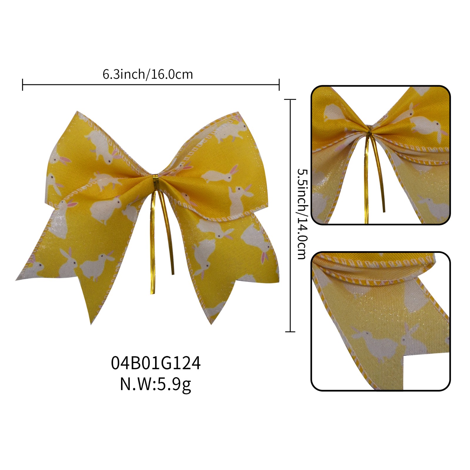 Easter Wired Edge Ribbon Bow