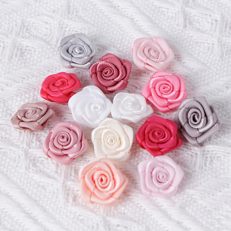 Mini Satin Rose Garment bow Accessories 