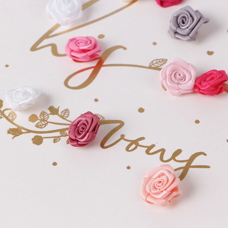 Mini Satin Rose  Garment bow Accessories 