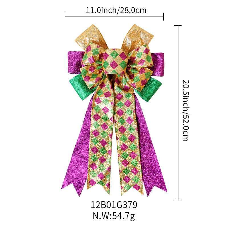 Christmas Tree Topper Bow, Large Toppers Bows for Christmas Tree