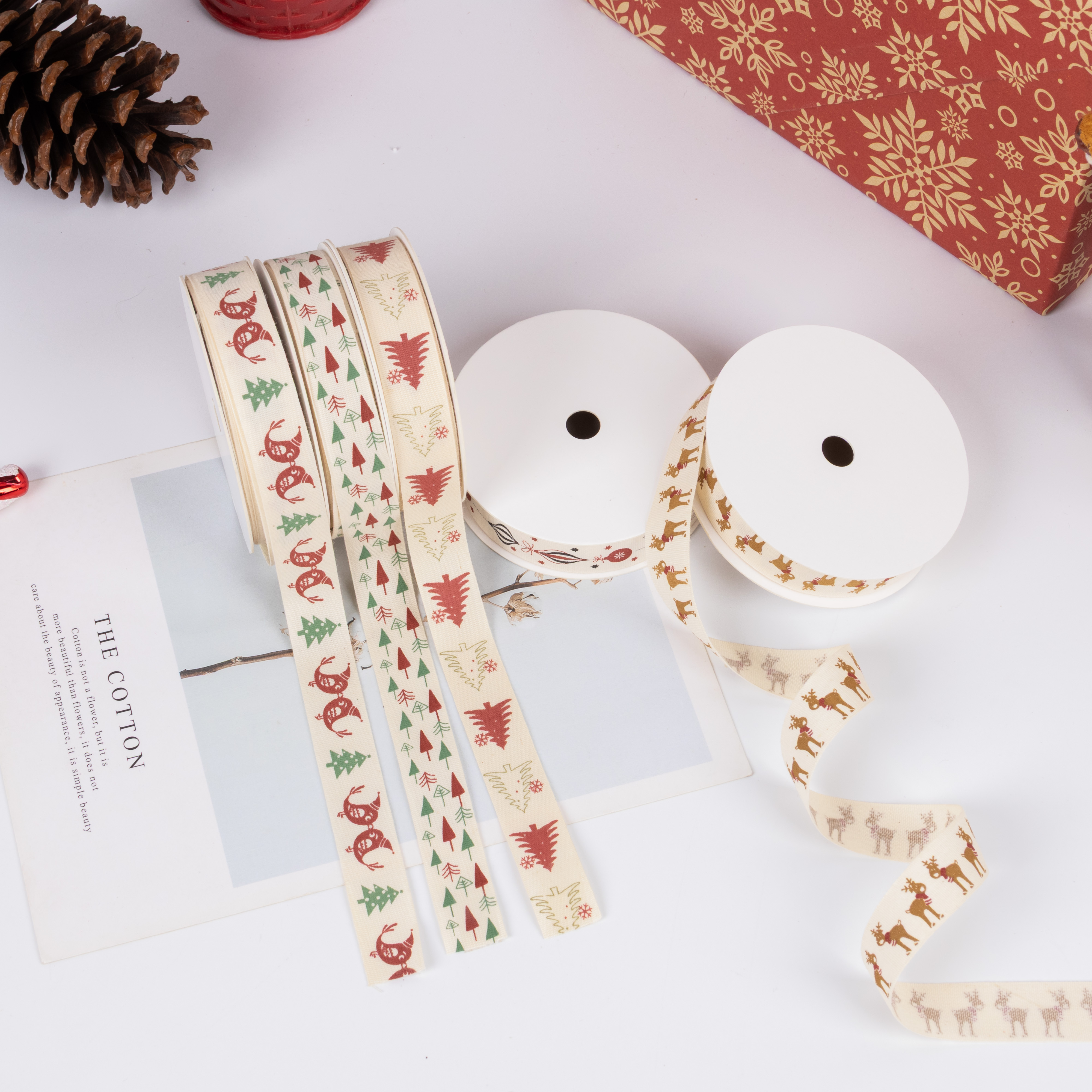 white cotton ribbon personalised