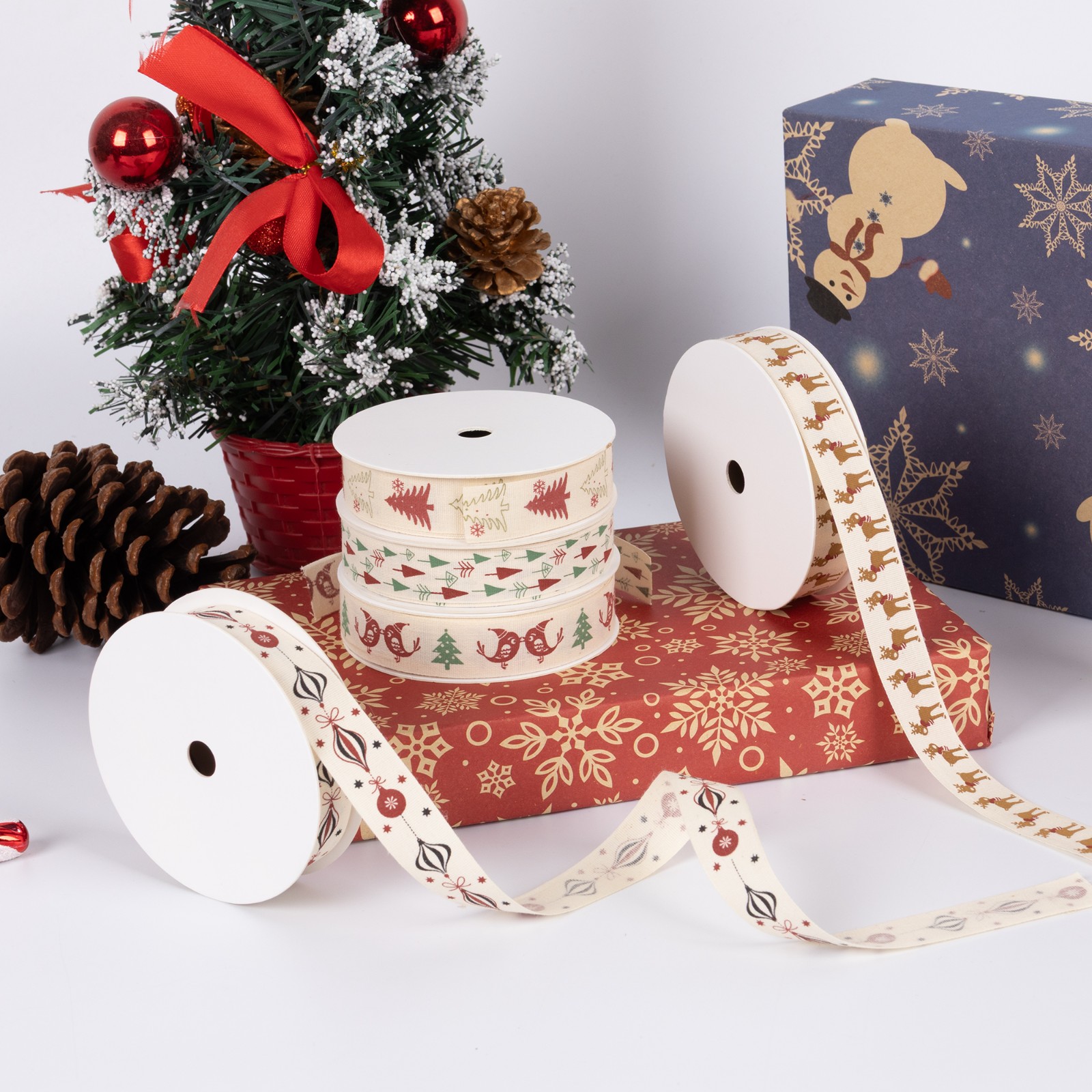 white cotton ribbon personalised