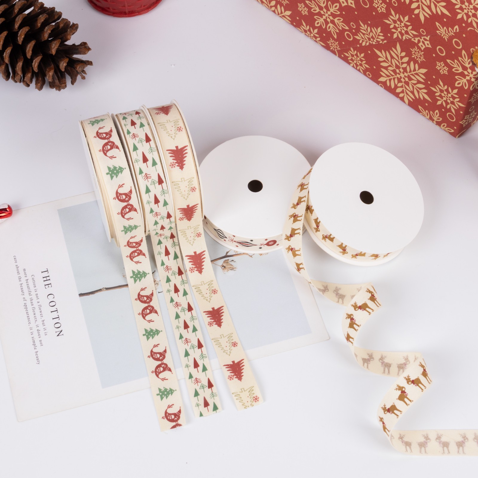 white cotton ribbon personalised