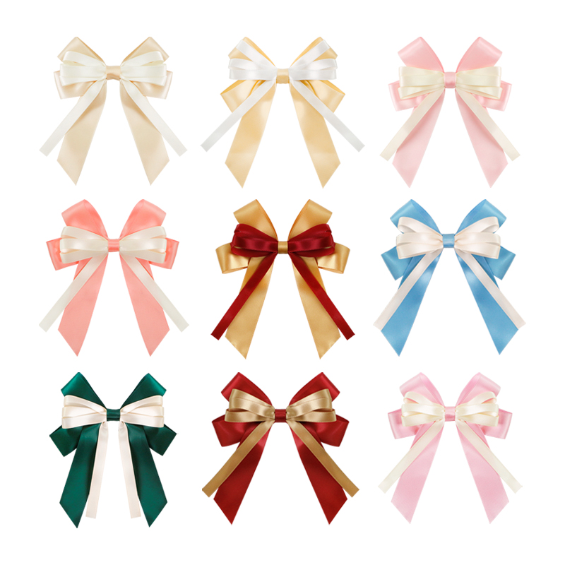 pre made ribbon bows single face satin ribbon wholesale