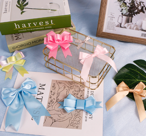 pre made ribbon bows