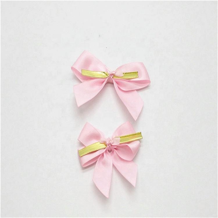 High-Quality Pink Butterfly Ribbon Bow Pre-made for Gifts