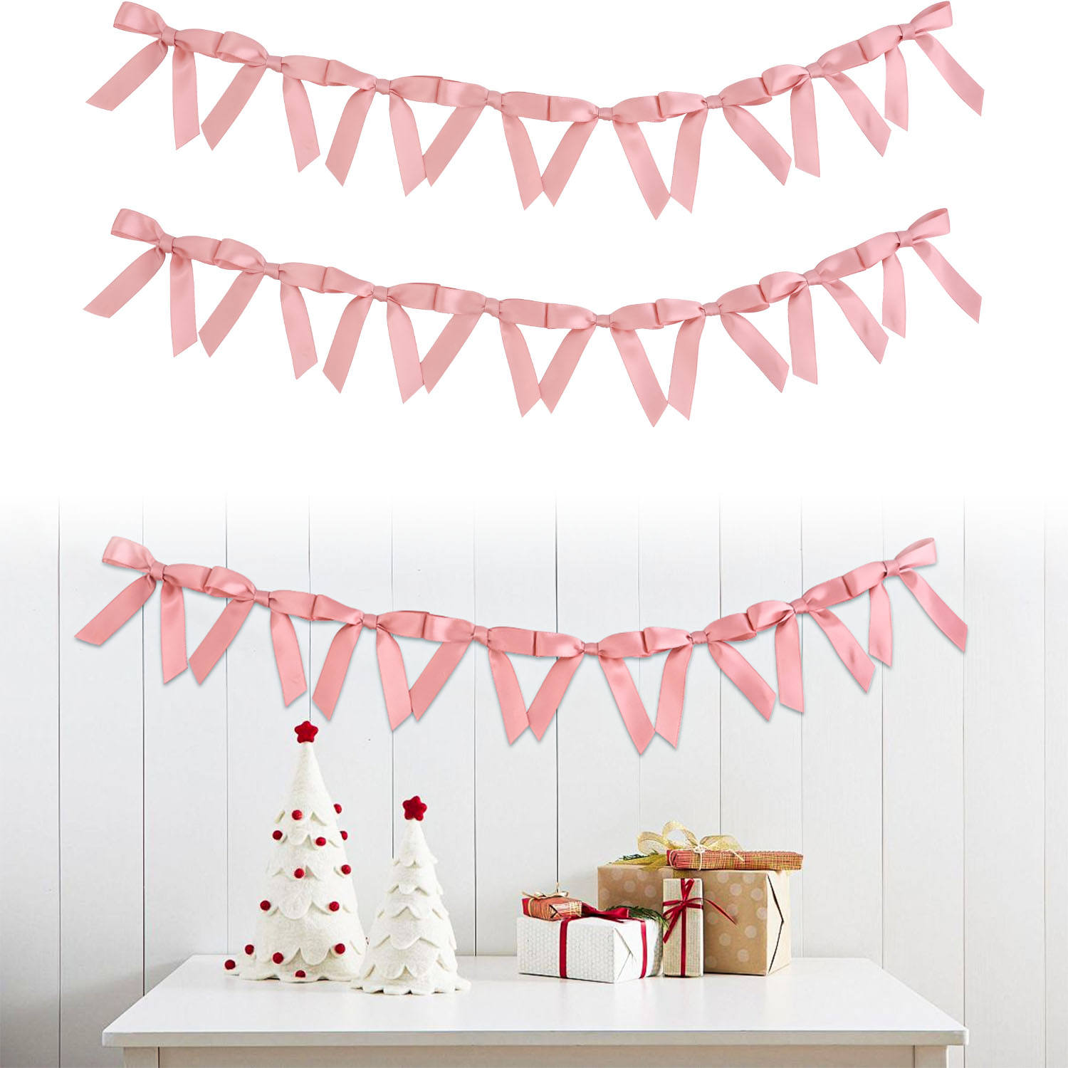 High-Quality Pink Butterfly Ribbon Bow Pre-made for Gifts