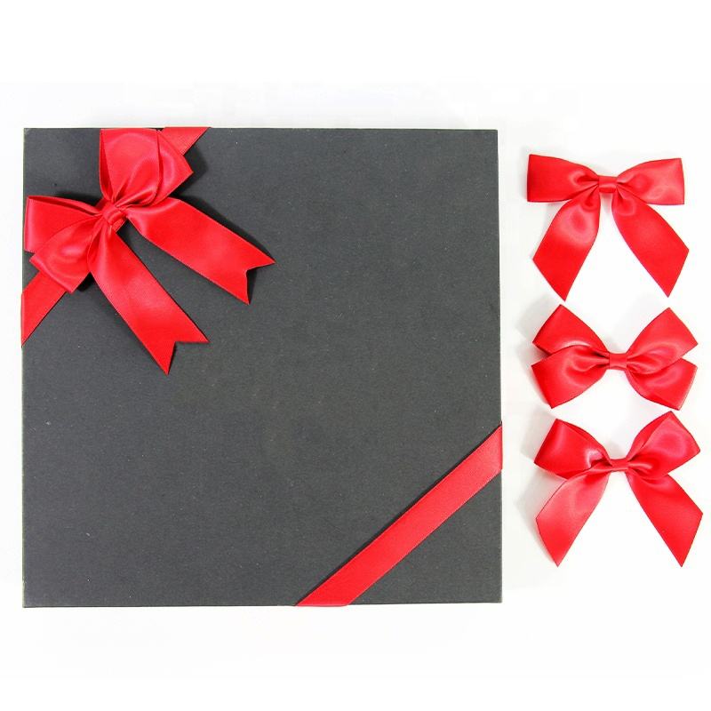 Red Ribbon Bow Wholesale Custom Pre-tied Gift Packaging